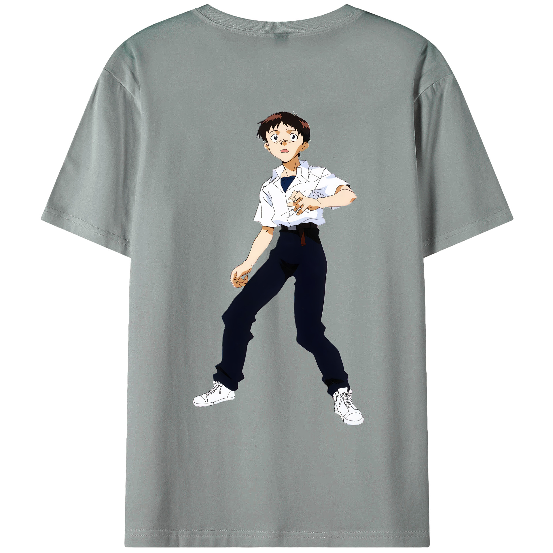 （画像用） EVA 新世紀エヴァンゲリオン 綿100％ メンズ半袖Tシャツ（バックプリント） 通気性